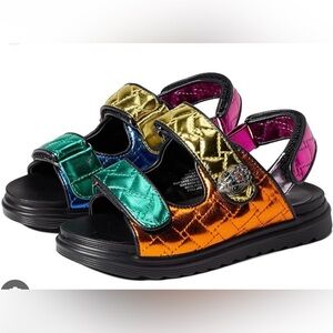 Kurt Geiger London Mini Orson Slide Sandal Colorful Girls Sandals size 1m NWT